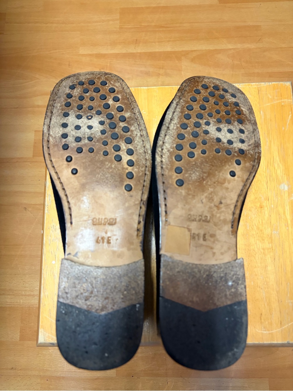 Gucci Black Suede Horsebit Slip-On Loafers - Picture 12 of 12